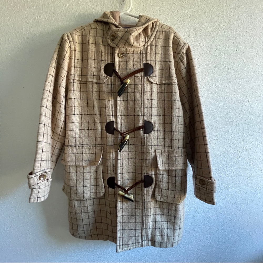 MODA IN BABY New York wool hoodie toggle coat